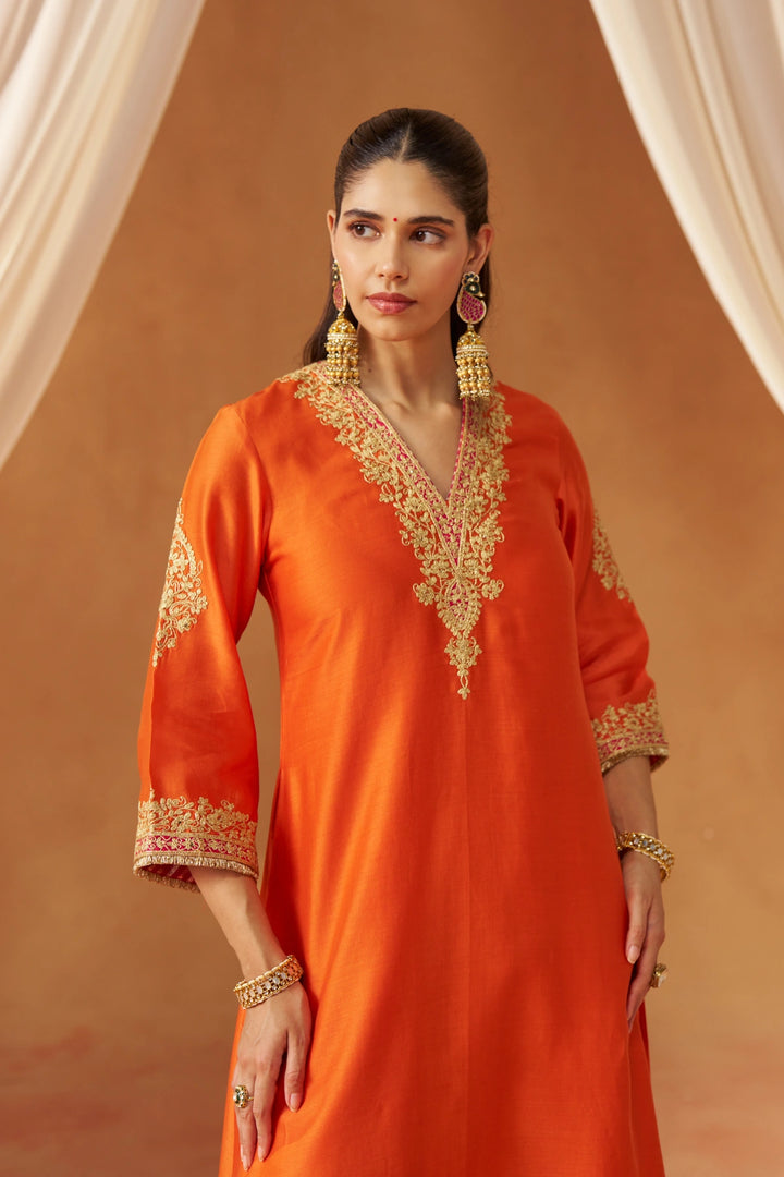 Liana Burnt Chauga with Salwar and Dupatta