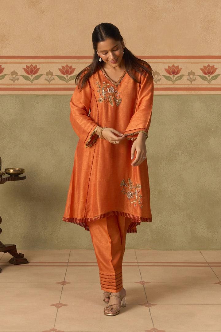 Orange Kurta Set