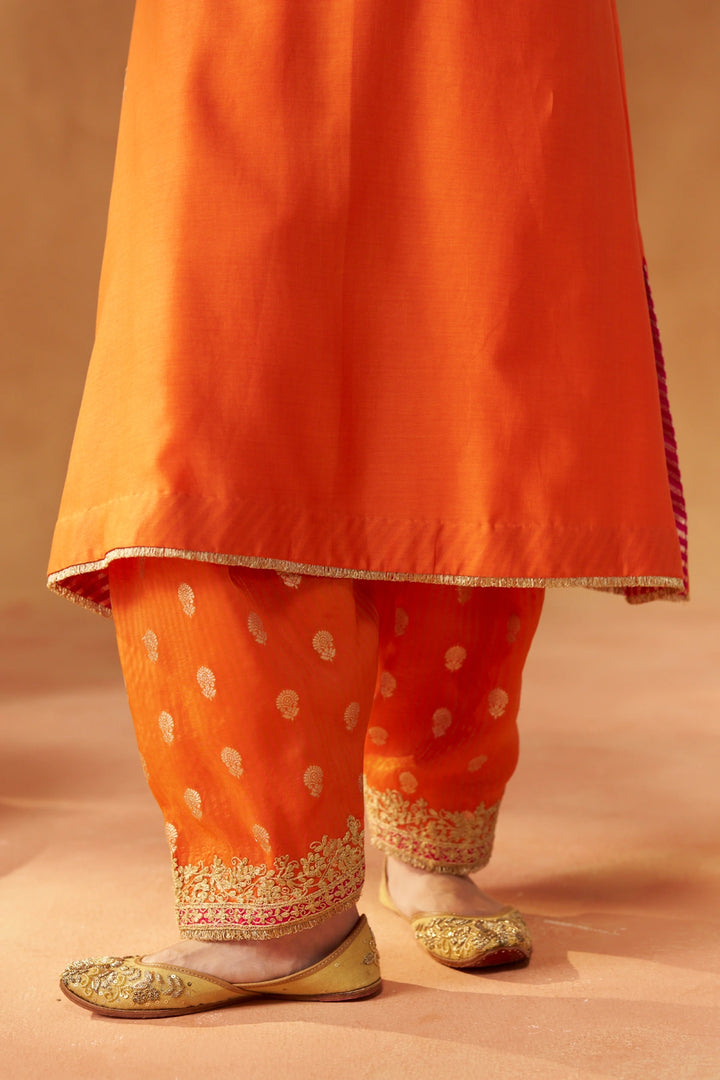 Liana Burnt Chauga with Salwar and Dupatta