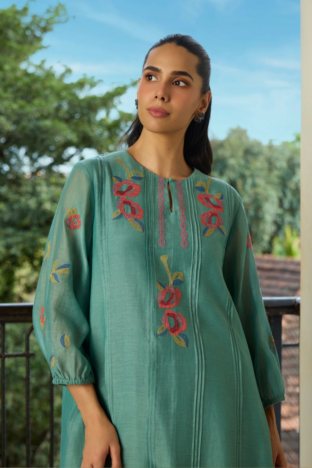 Aqua Applique Co-ord Set