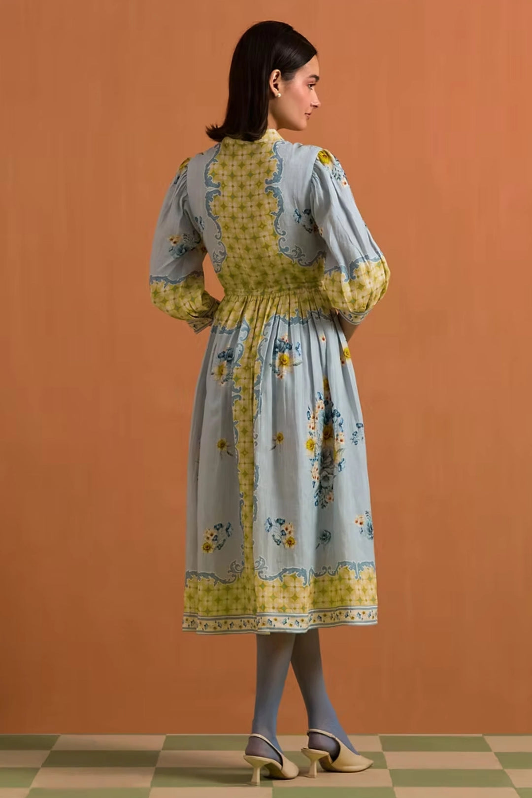 Verdant String Dress- Sky Blue