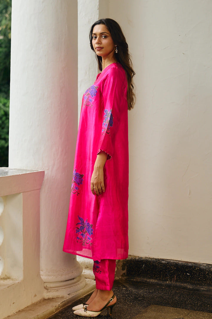 Elin Fuchsia Silk Co-ord