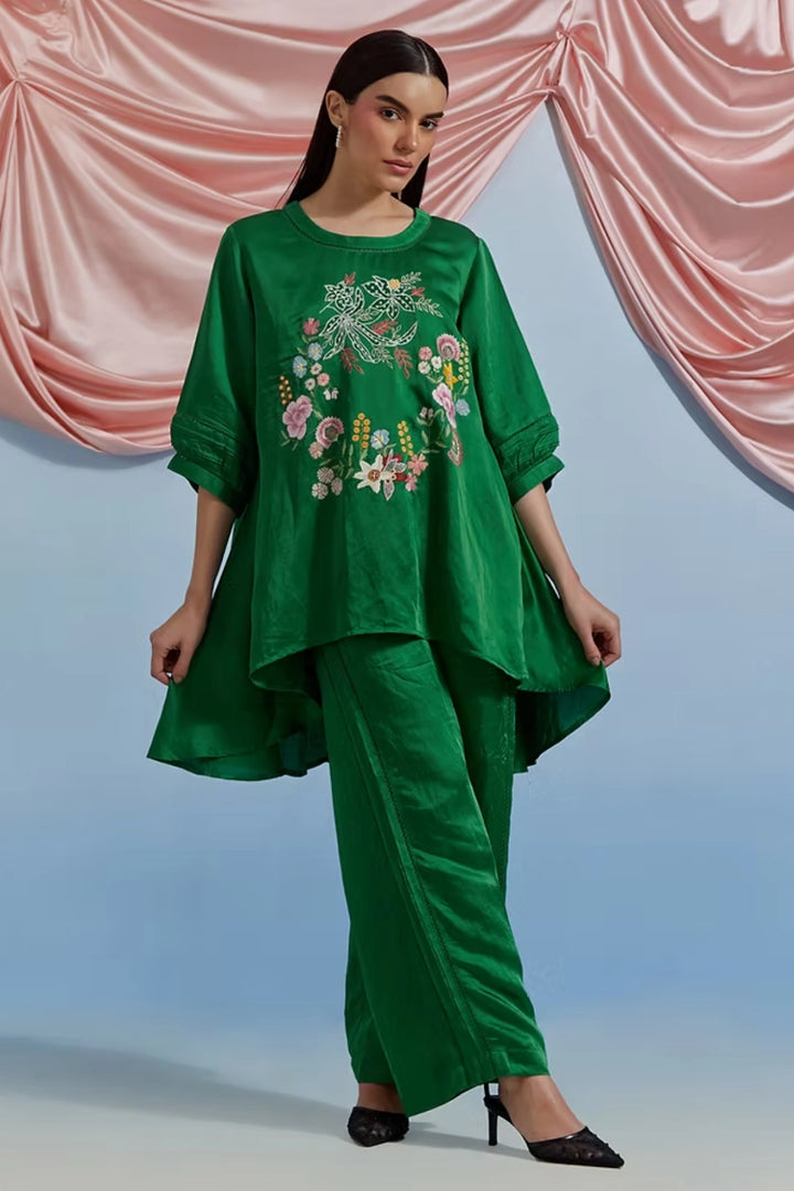 Swayer Top & Trouser Set - Forest Green