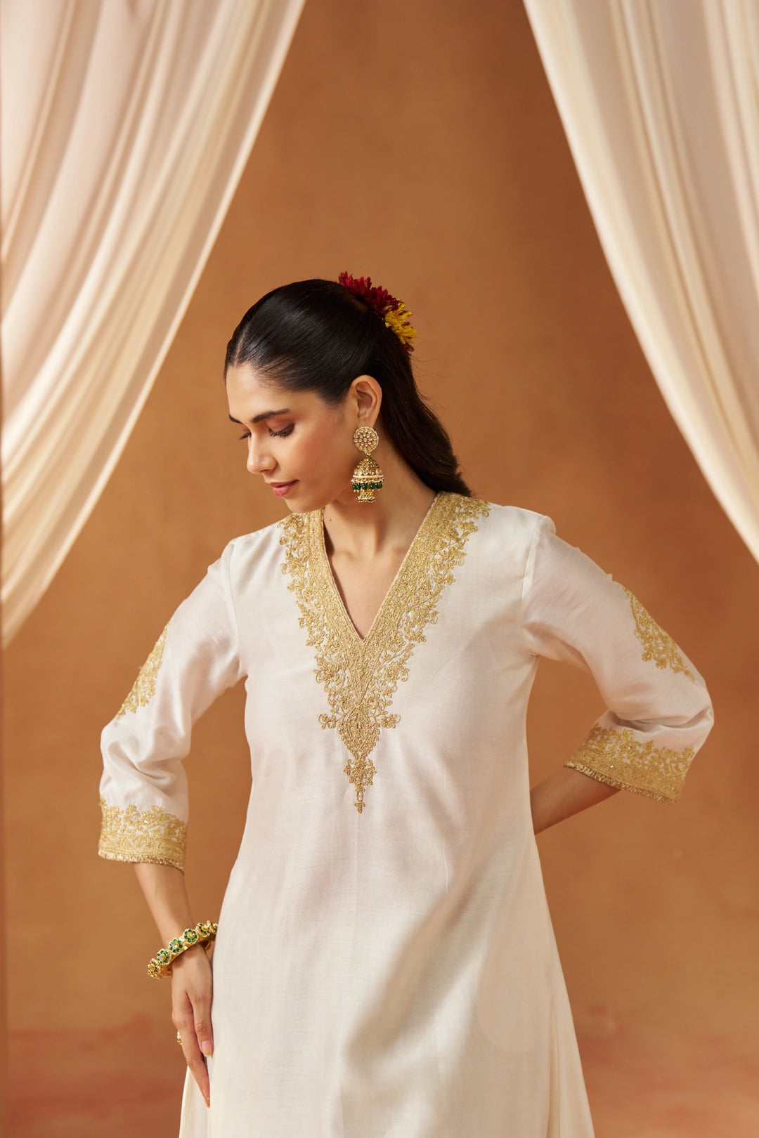 Liana Daisy Chauga with Salwar and Dupatta