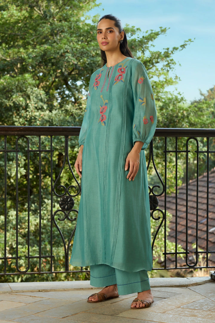 Aqua Applique Co-ord Set