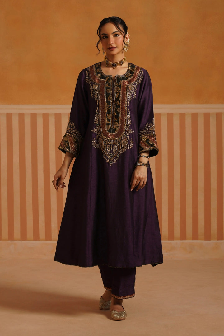 Purple kurta Set