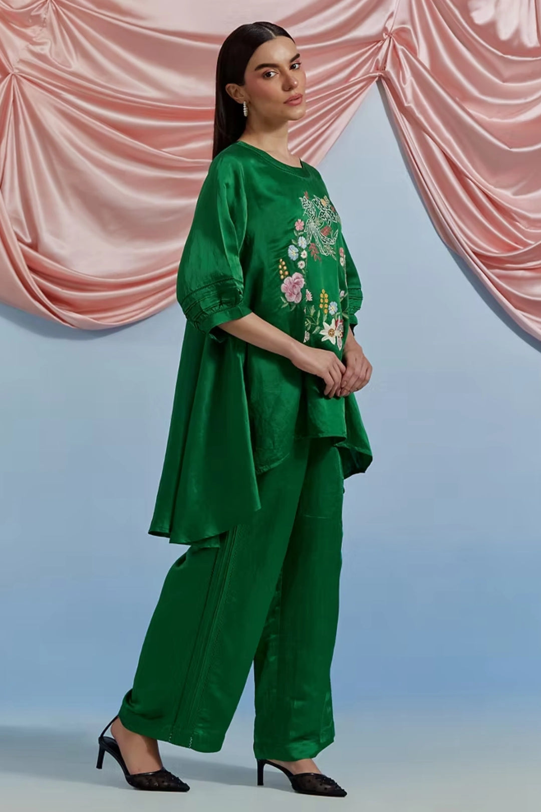 Swayer Top & Trouser Set - Forest Green