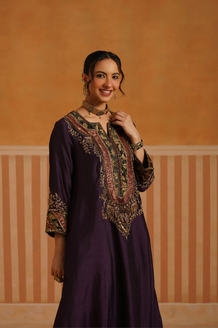 Purple kurta Set