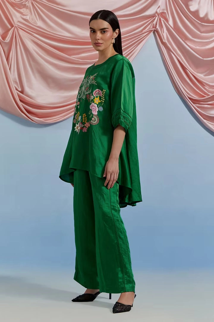 Swayer Top & Trouser Set - Forest Green