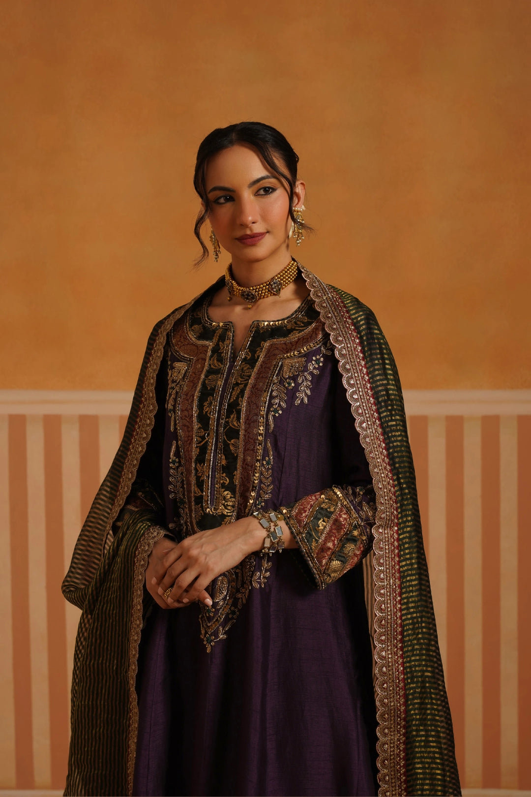 Purple kurta Set