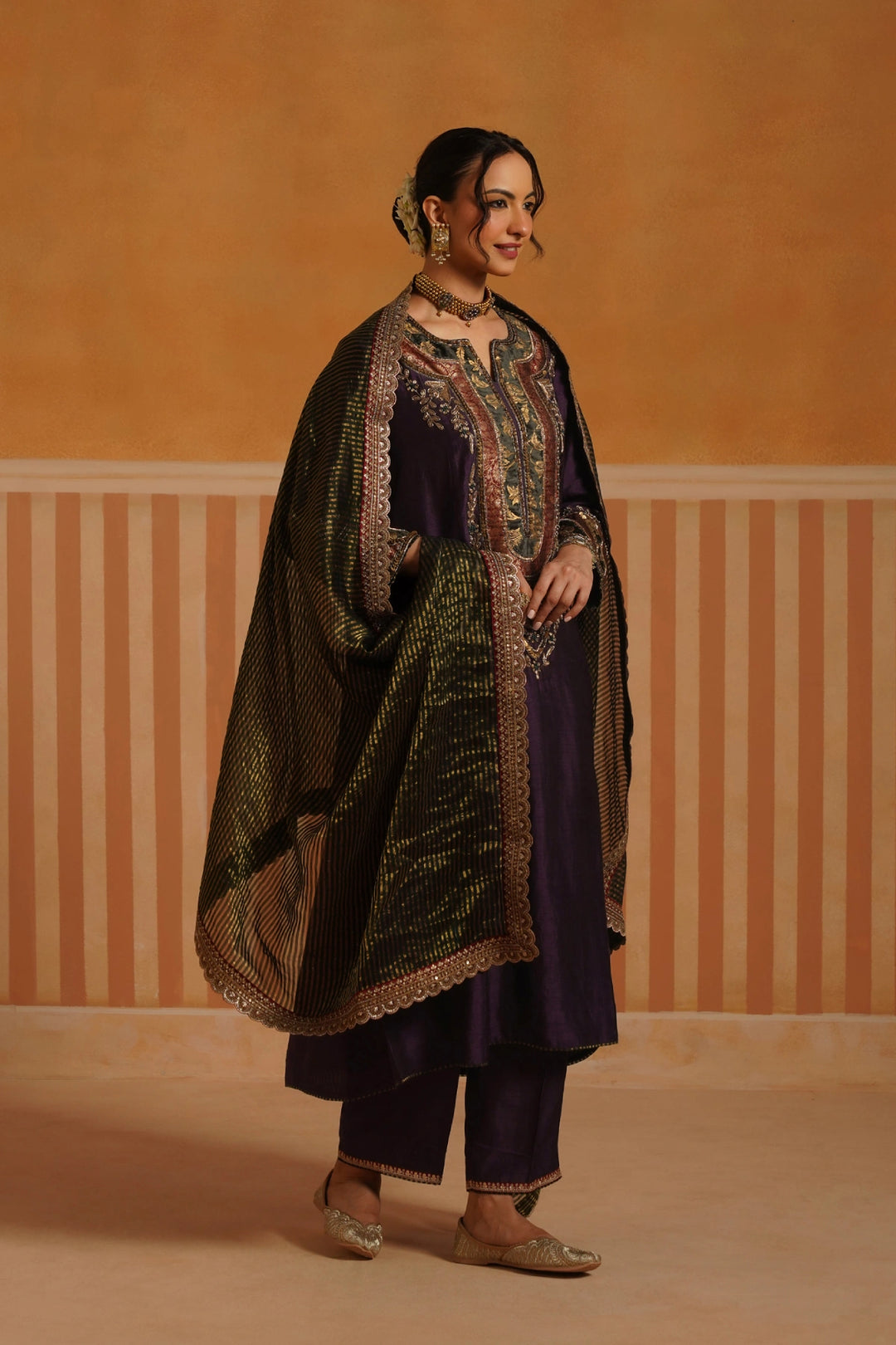 Purple kurta Set
