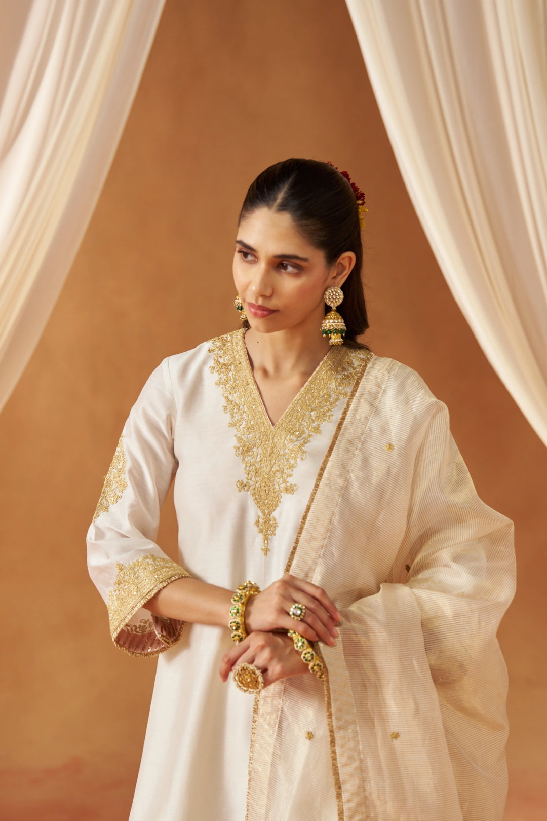 Liana Daisy Chauga with Salwar and Dupatta