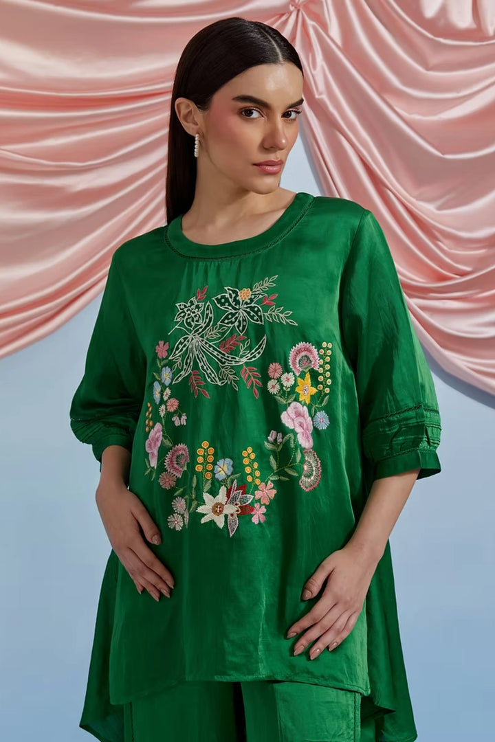 Swayer Top & Trouser Set - Forest Green