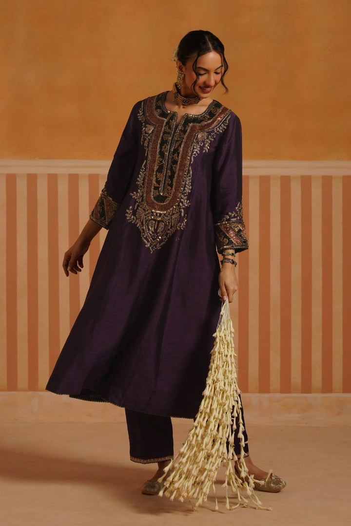 Purple kurta Set