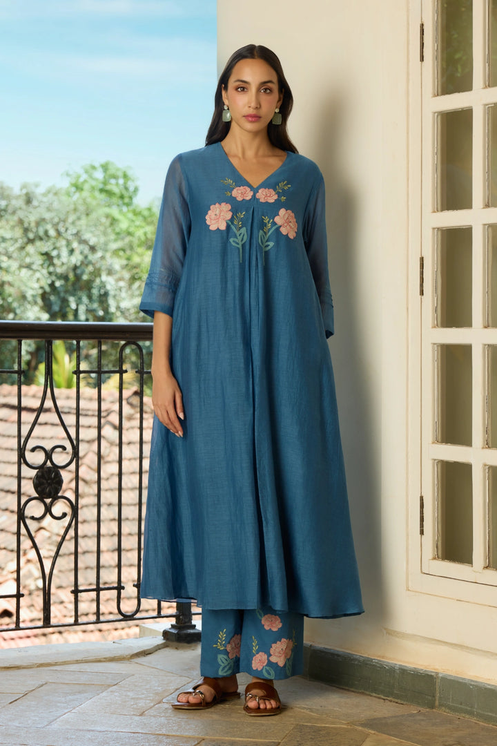 Indigo Applique Co-ord Set