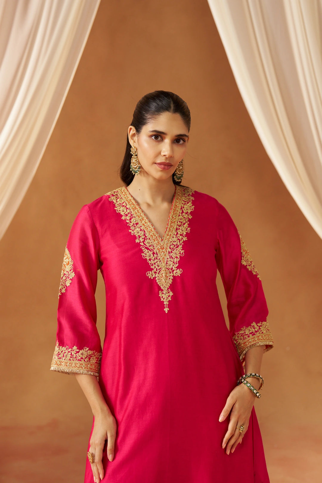 Liana Hotpink with Dupatta Chauga and Dupatta