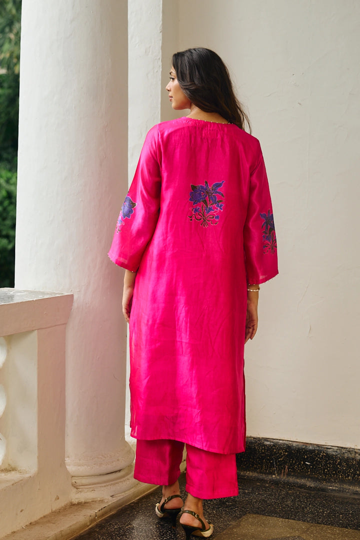 Elin Fuchsia Silk Co-ord
