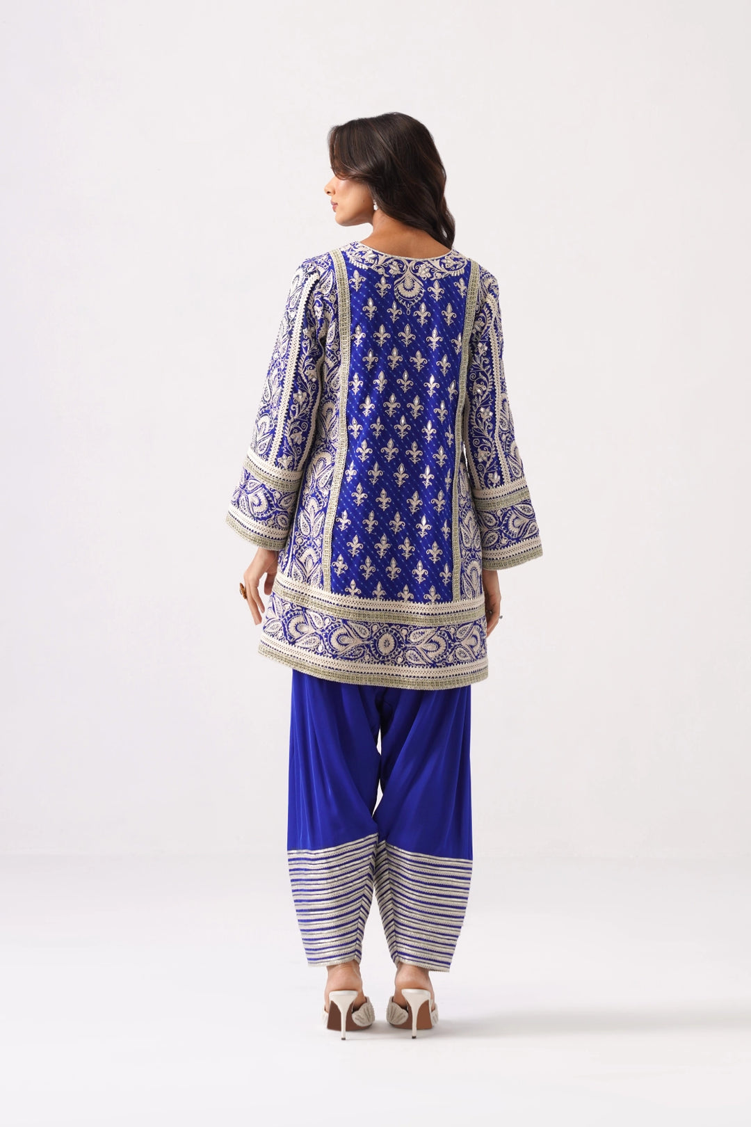Dark Blue Short Kurta Set