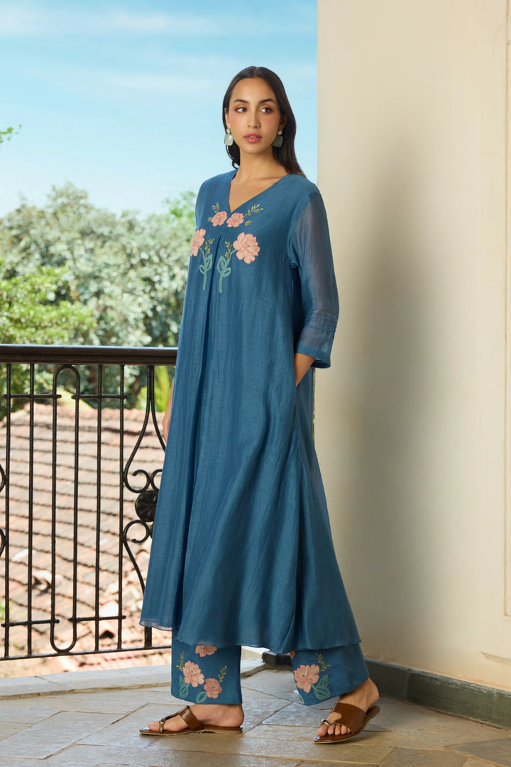 Indigo Applique Co-ord Set