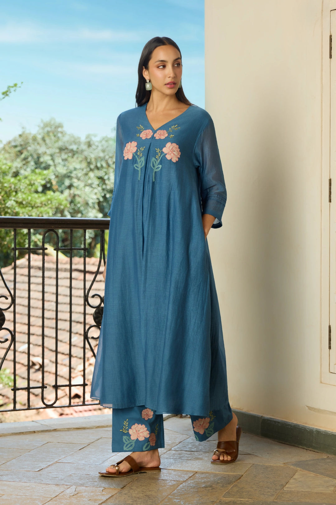 Indigo Applique Co-ord Set