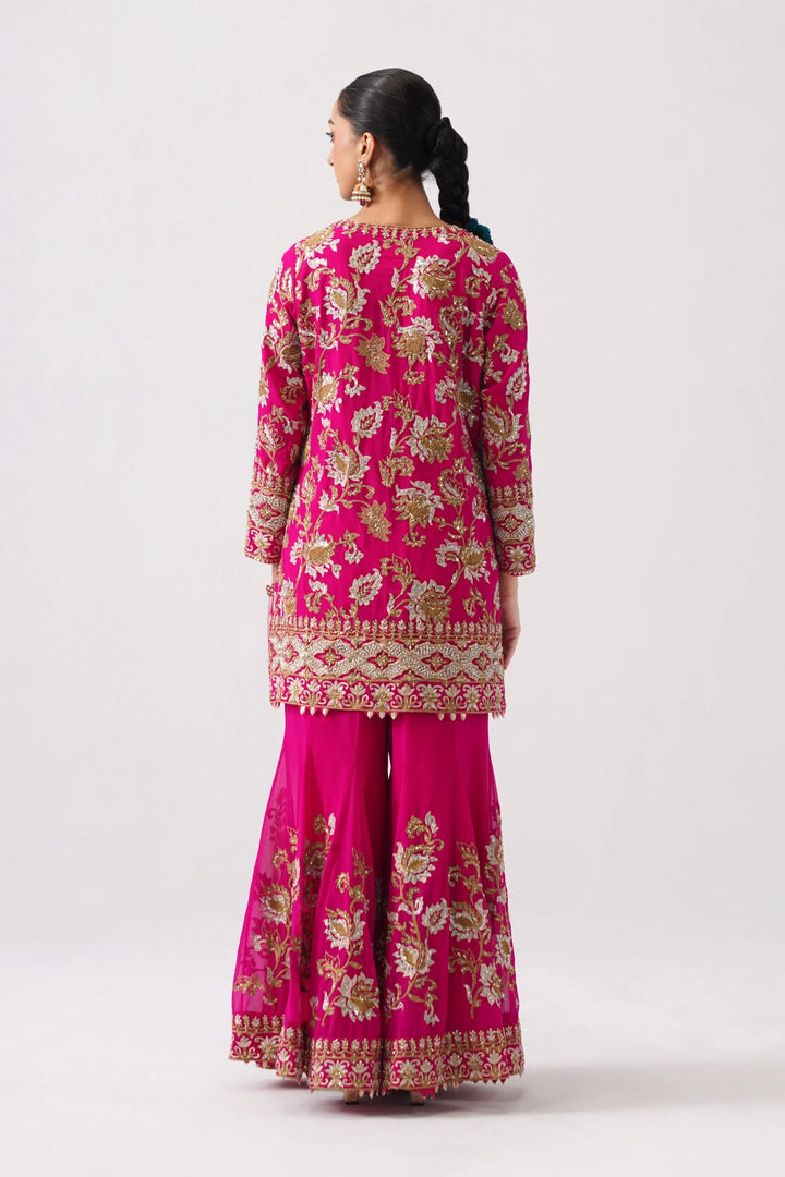 Zaar Bagh - Sharara Set - Pink