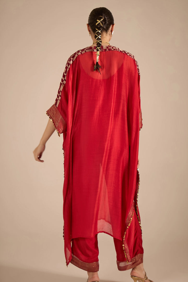 Red Jewel Yok Kaftan Set