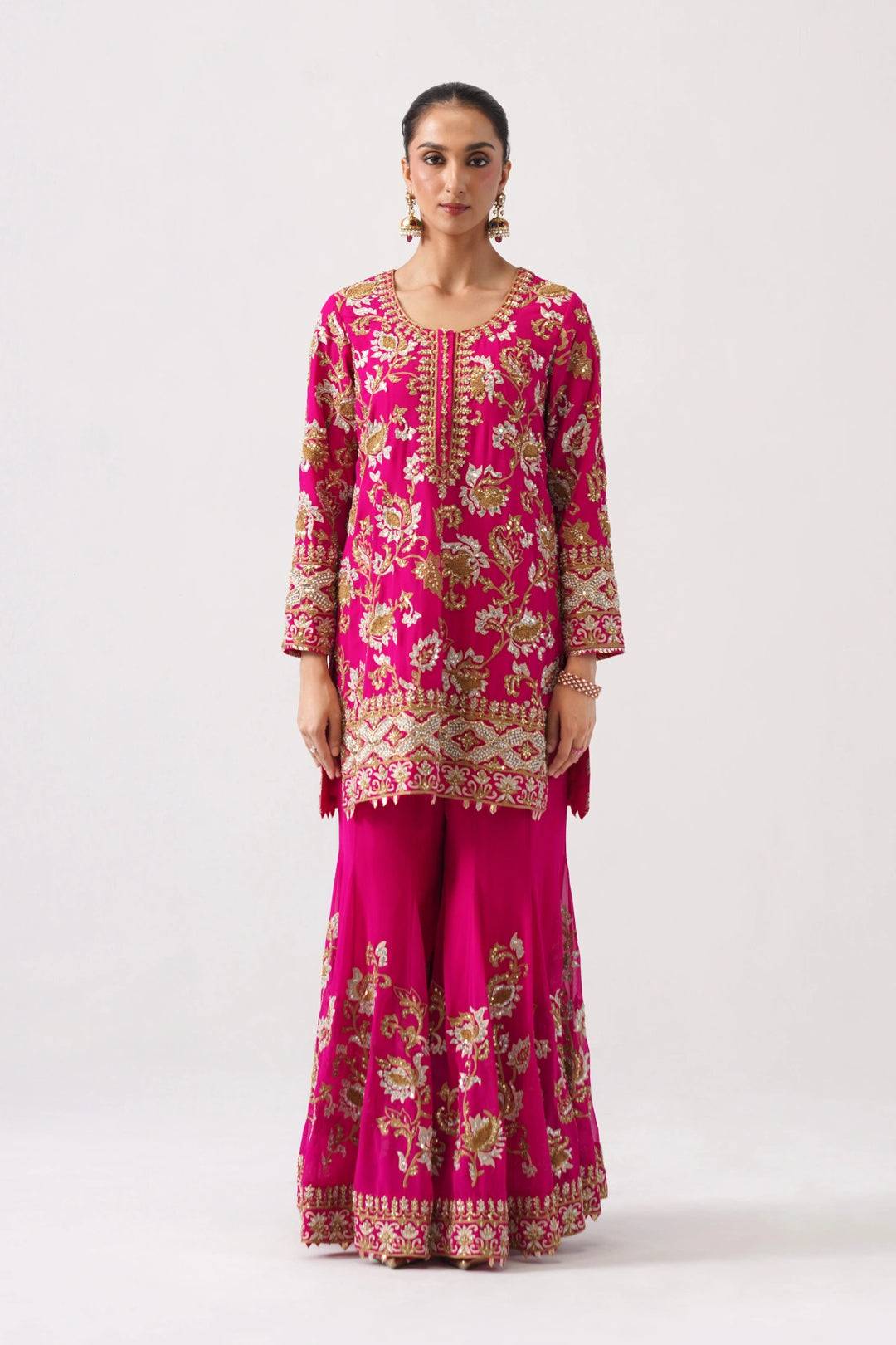 Zaar Bagh - Sharara Set - Pink