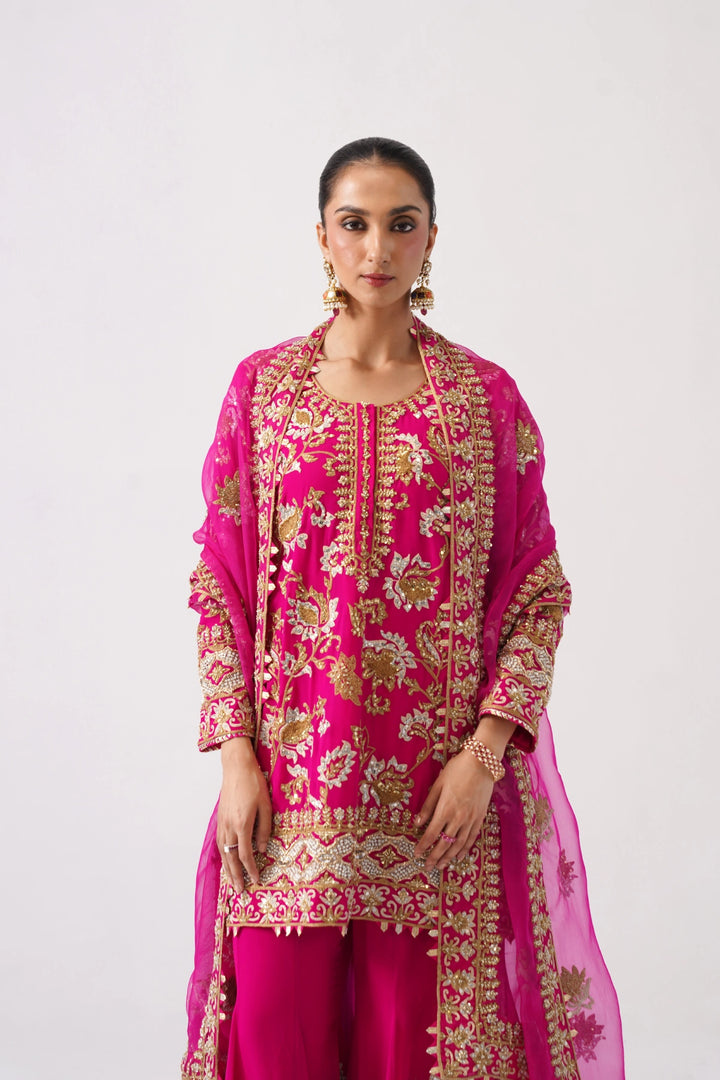 Zaar Bagh - Sharara Set - Pink
