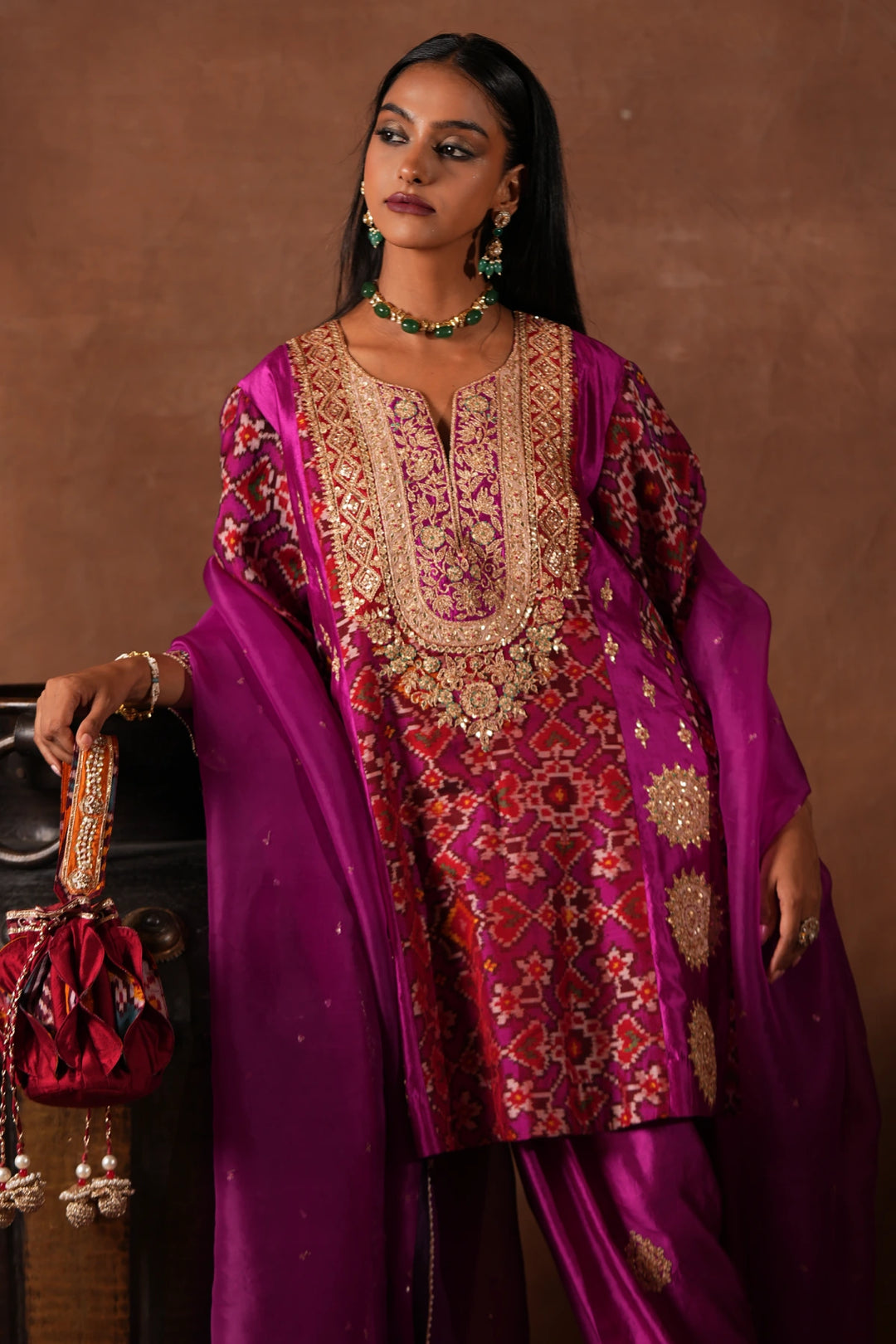 Double Ikat Kurta Set