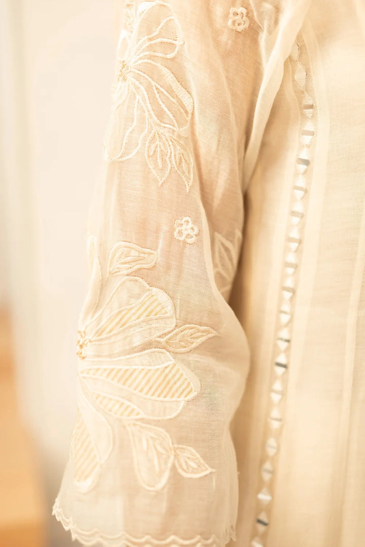 Zara Mul Chanderi Anarkali Set