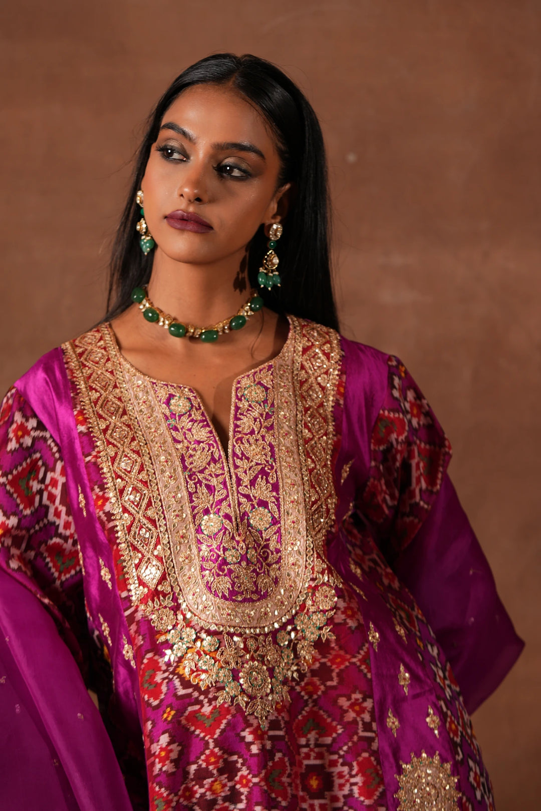 Double Ikat Kurta Set