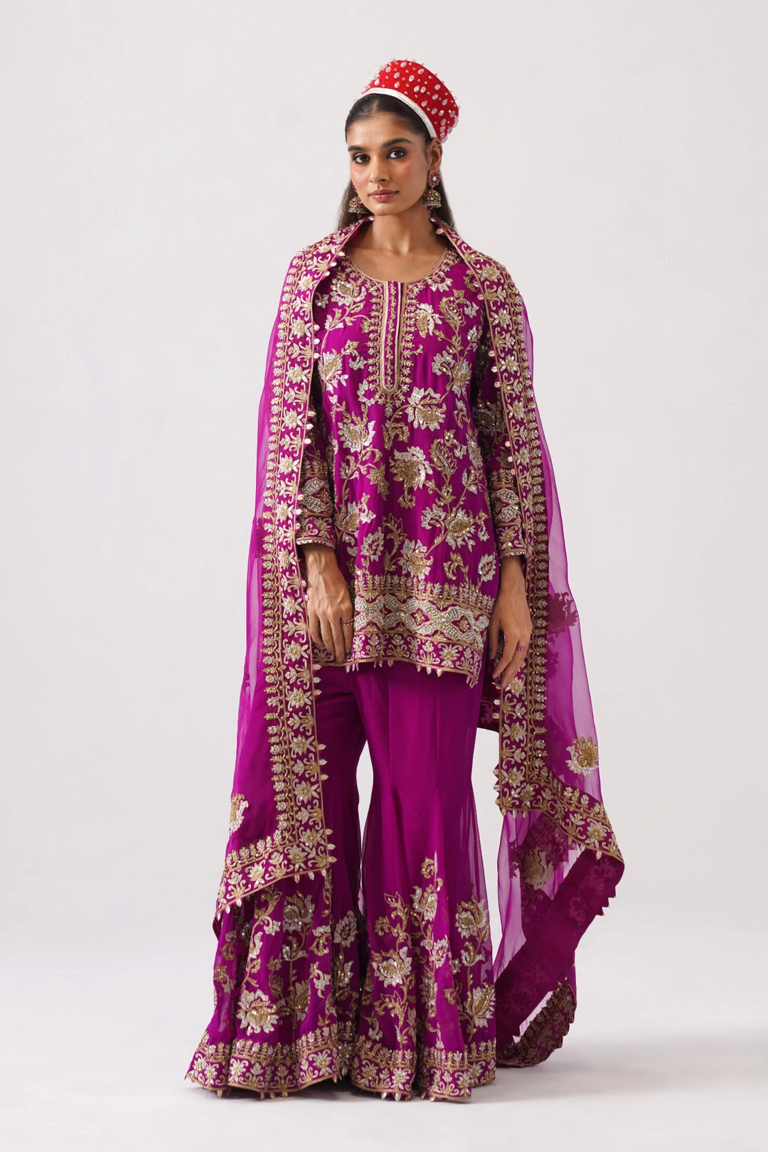 Zaar Bagh - Sharara Set - Purple