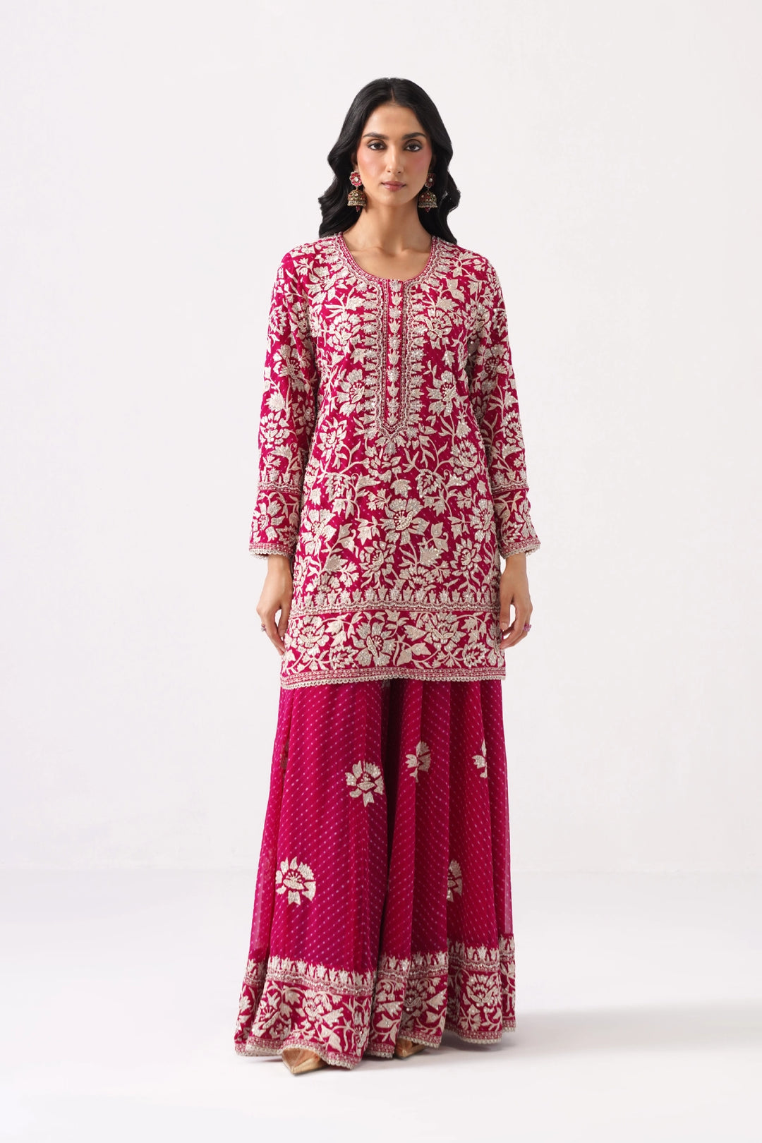 Pink Sharara Set