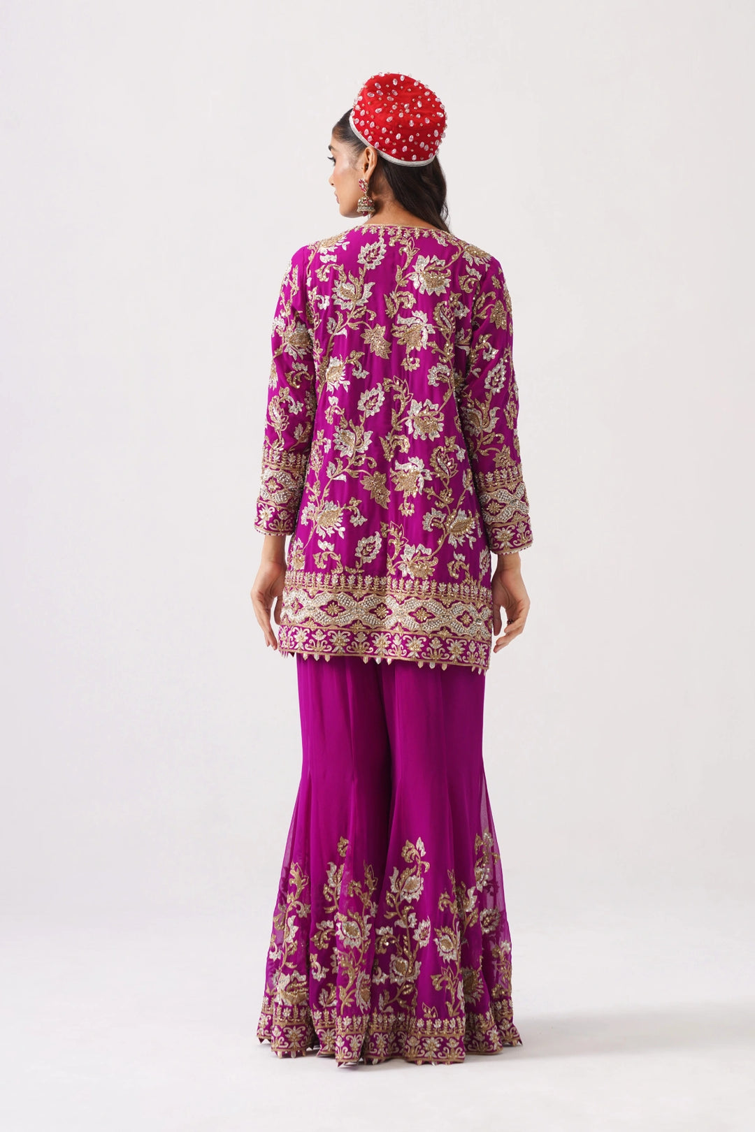 Zaar Bagh - Sharara Set - Purple