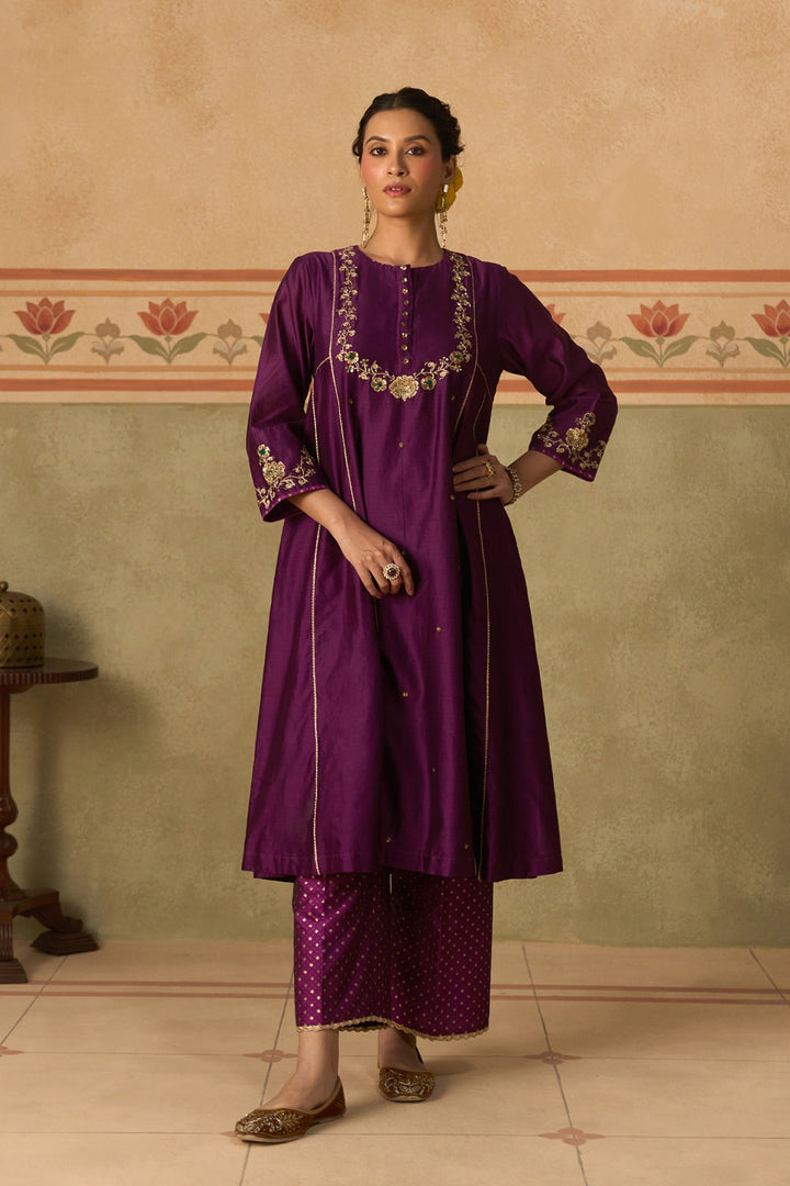 Purple Kurta Set