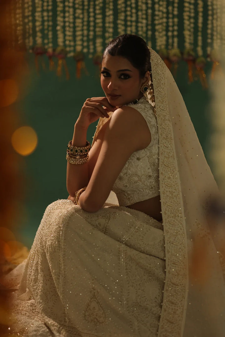 Ivory Pure and Premium Georgette Lehenga and Dupatta Set
