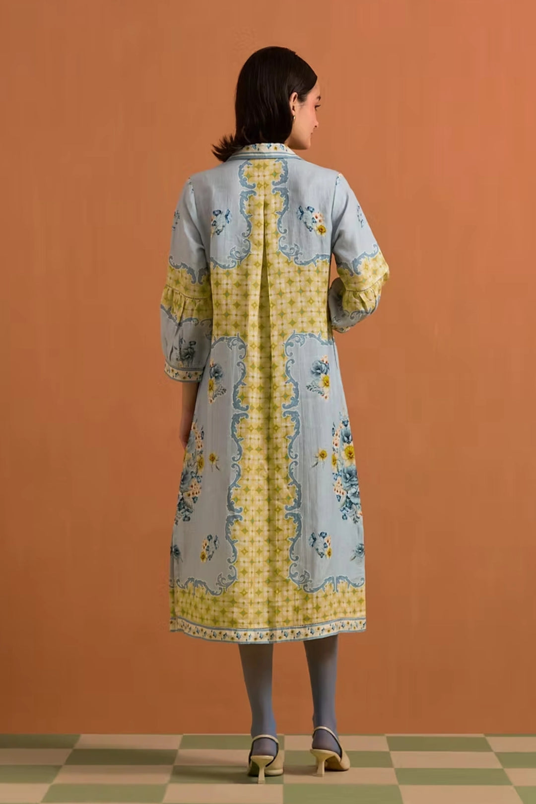 Verdant Shirt Dress- Sky Blue