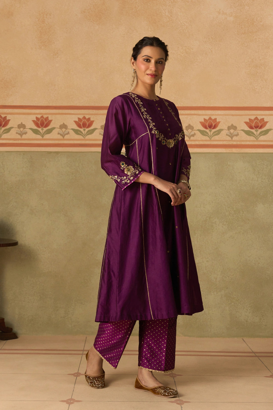 Purple Kurta Set