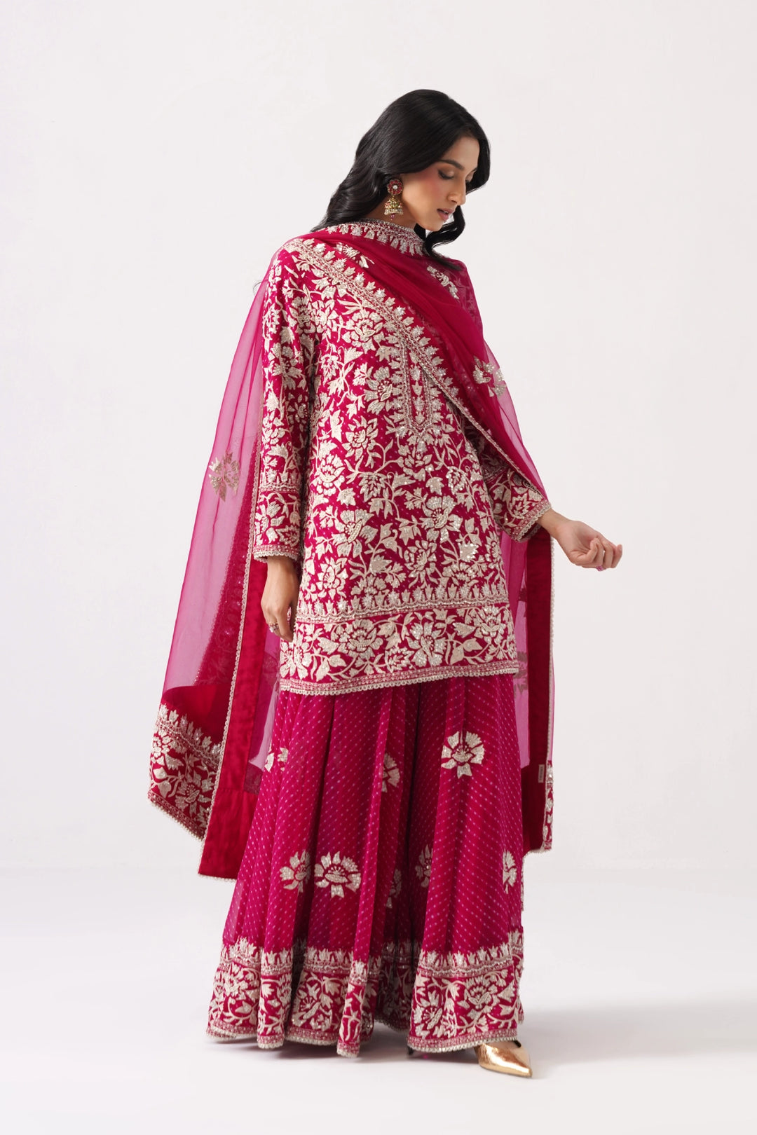 Pink Sharara Set