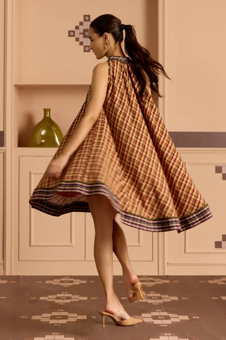 Burgandy Haulter Dress