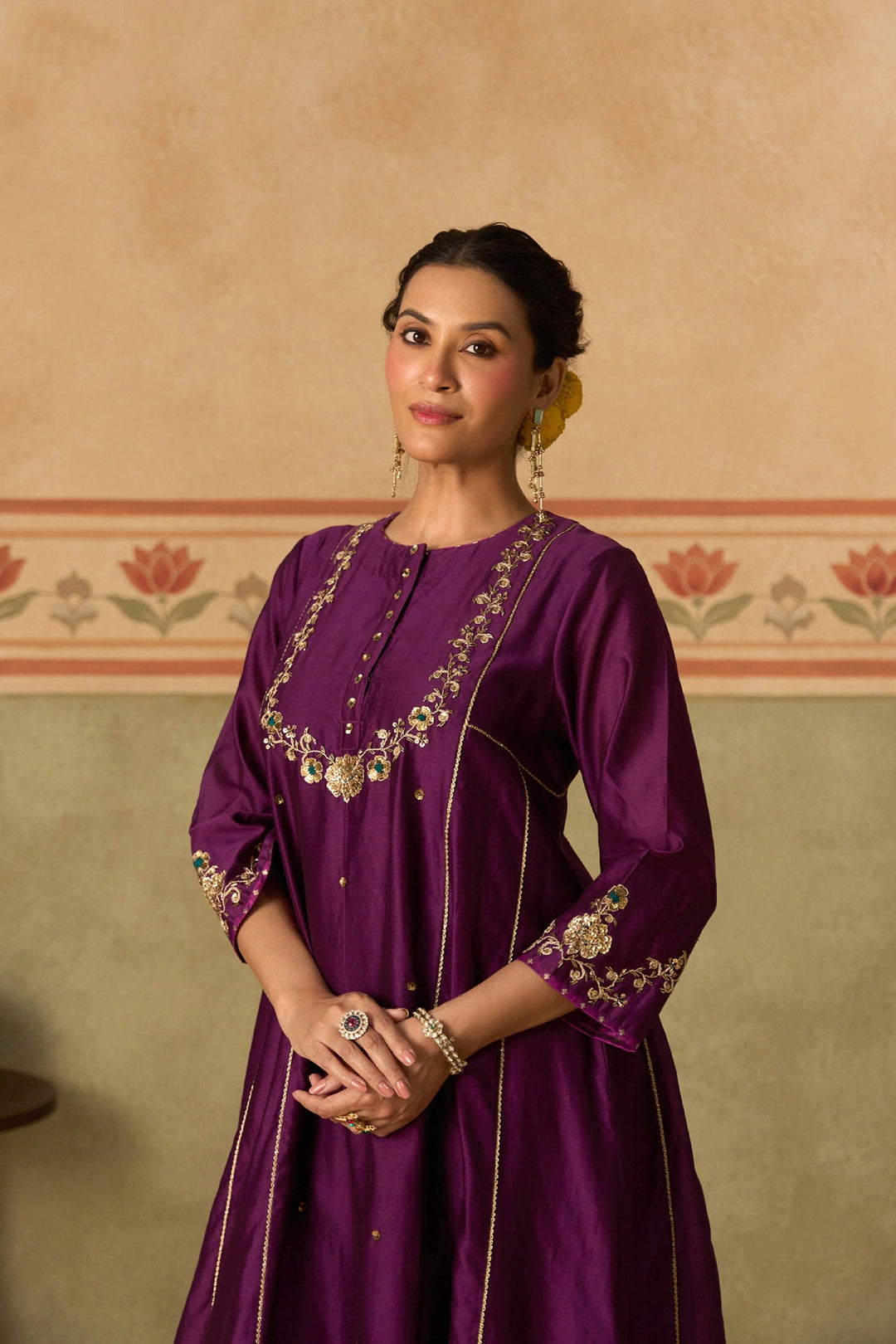 Purple Kurta Set