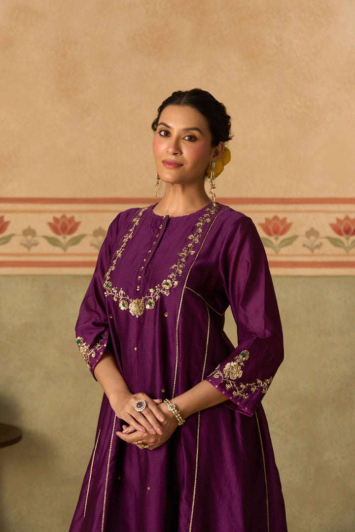 Purple Kurta Set