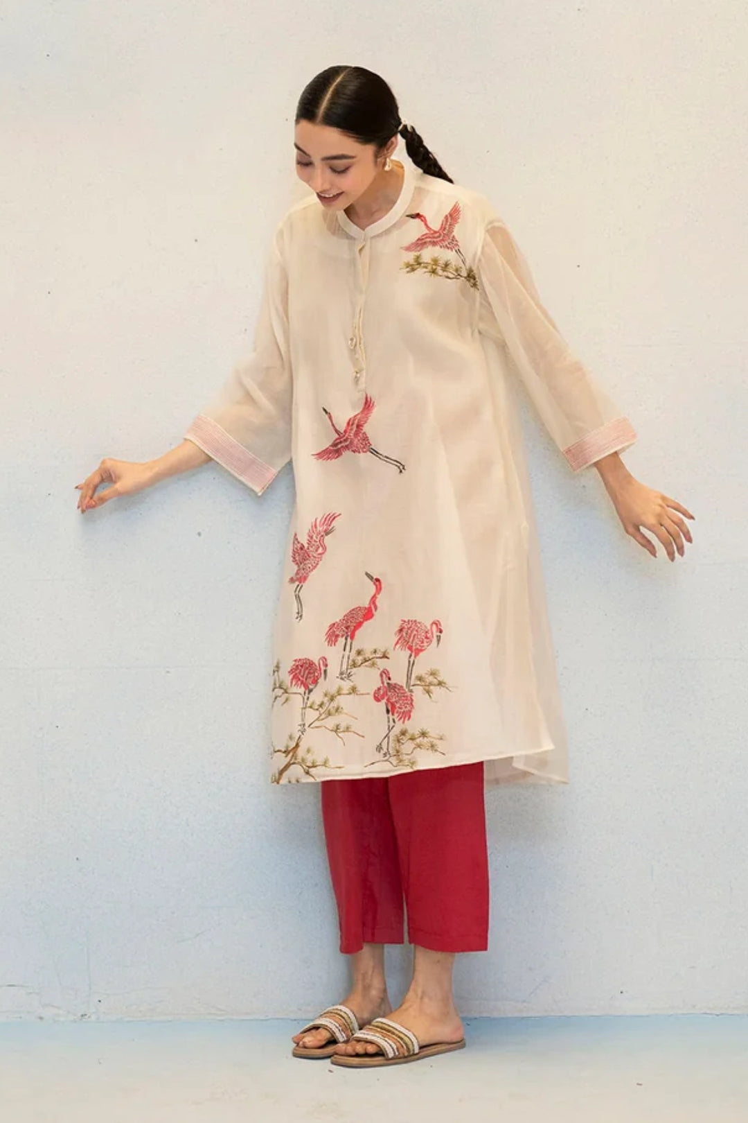 Rosh Mul Chanderi Co-ord Set