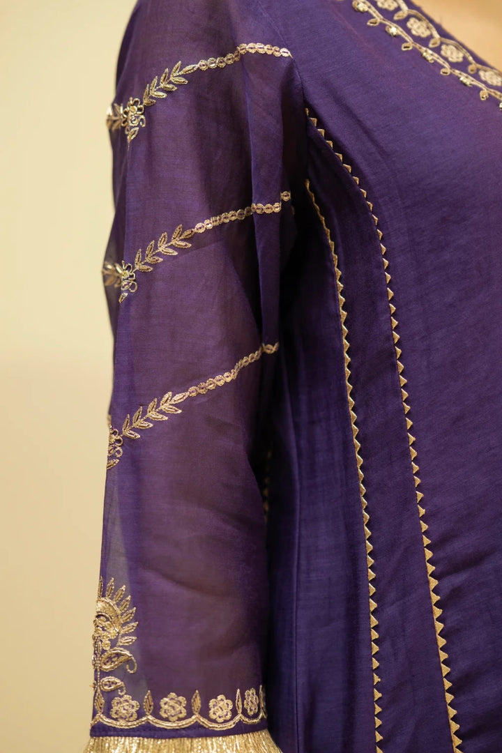 Chaandbali Mul Chanderi Aline Kurta Set