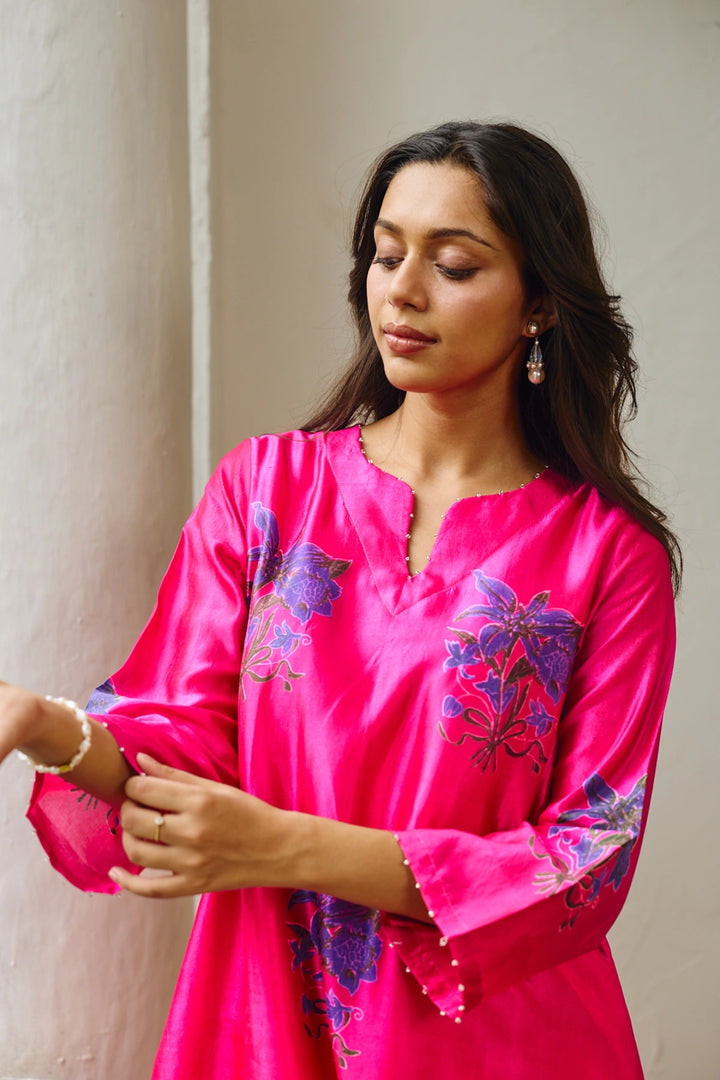 Elin Fuchsia Silk Co-ord