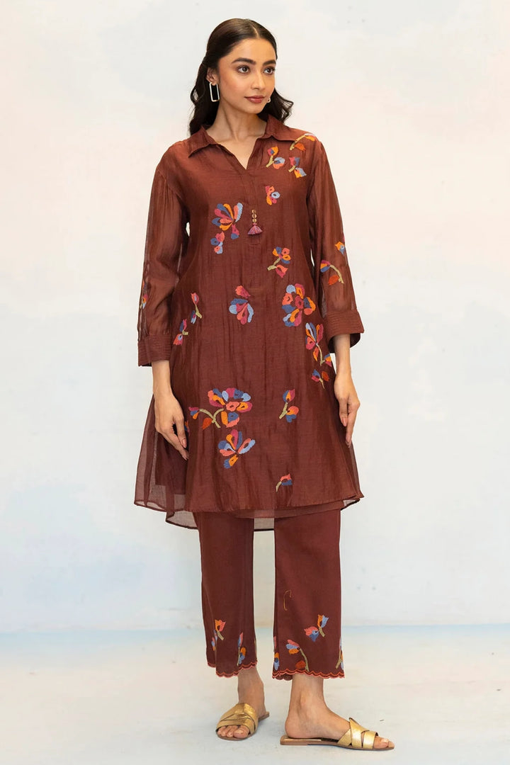 Aab Mul Chanderi Co-ord Set