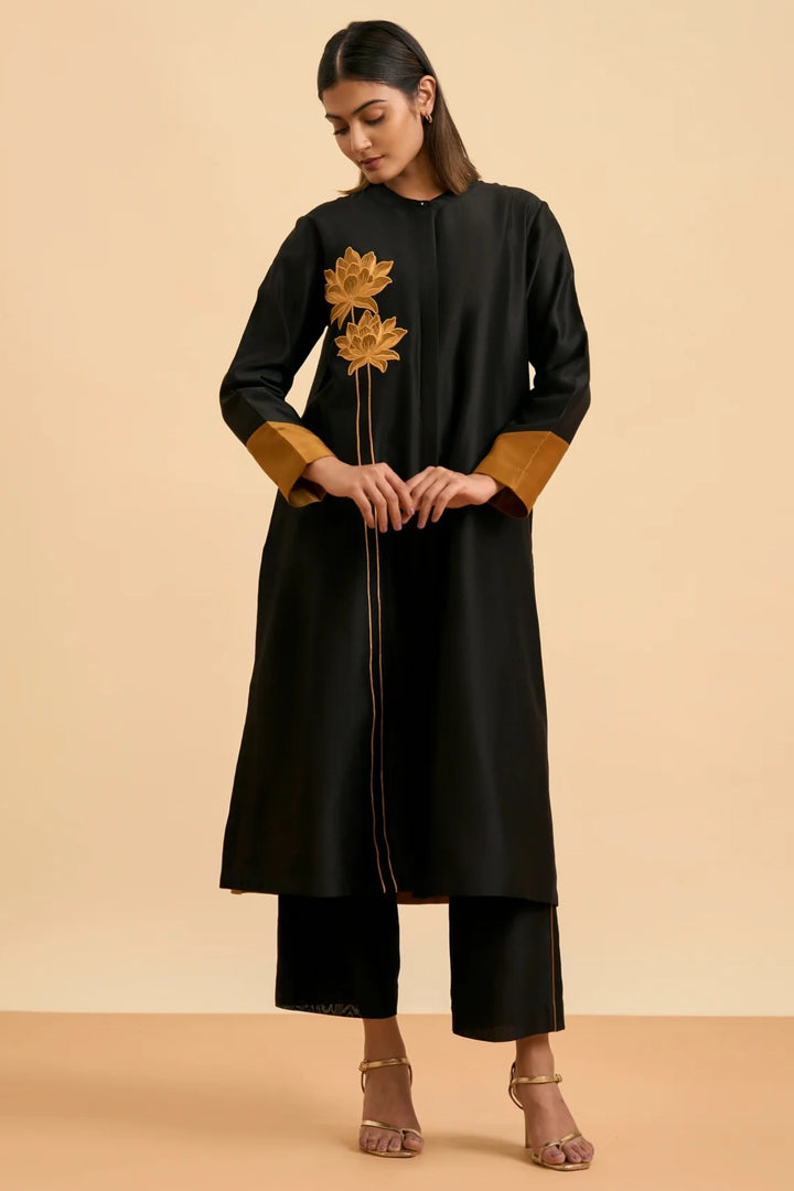 Black & Gold Allure Suit Set
