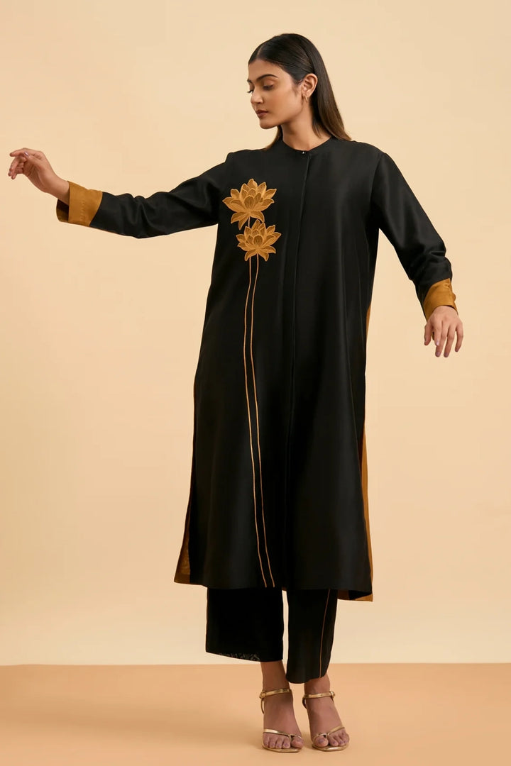 Black & Gold Allure Suit Set