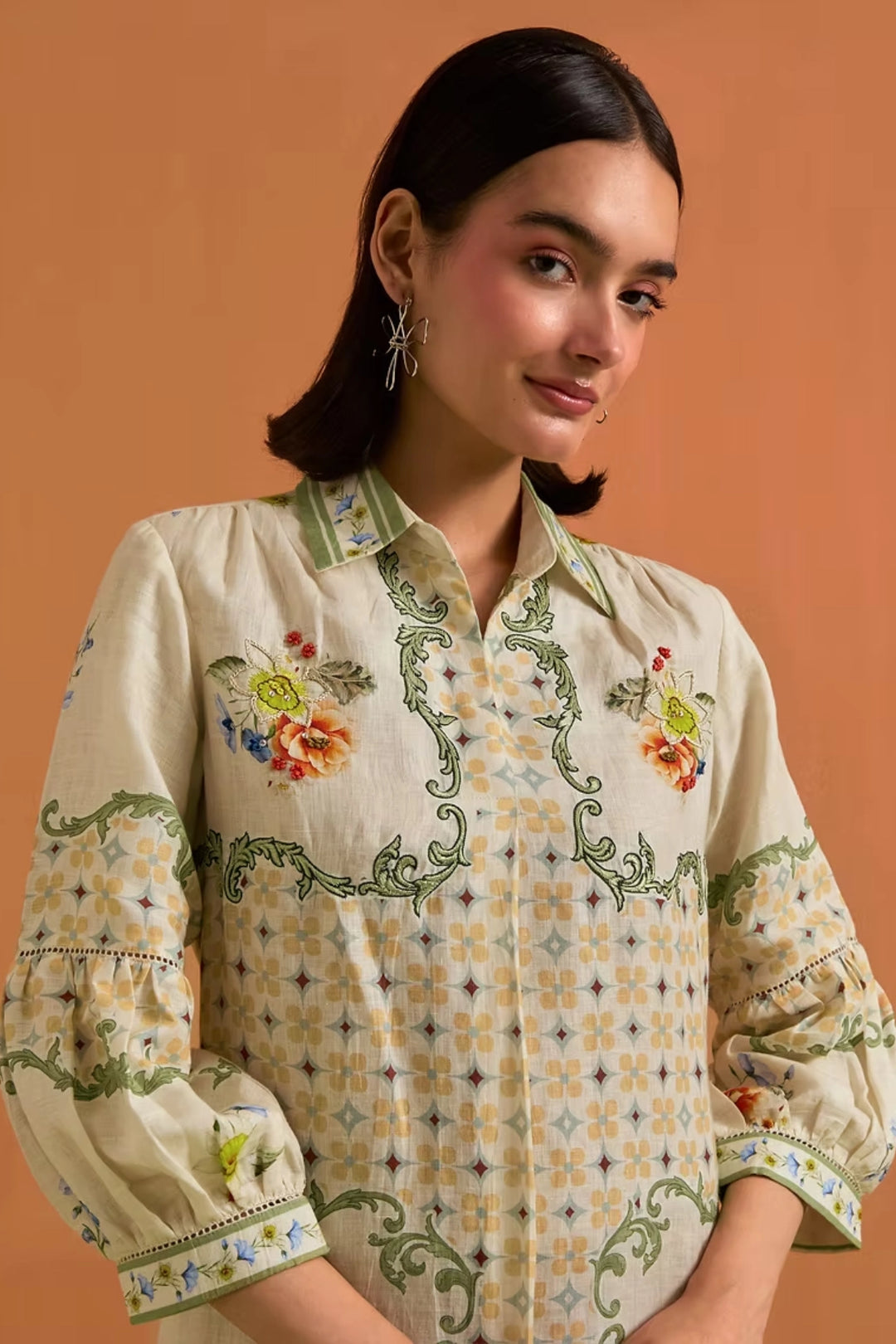 Verdant Shirt Dress - Ivory