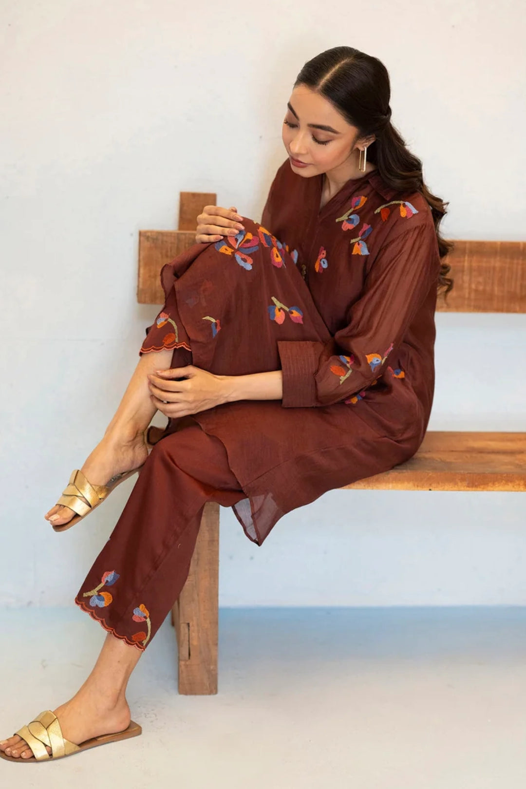 Aab Mul Chanderi Co-ord Set